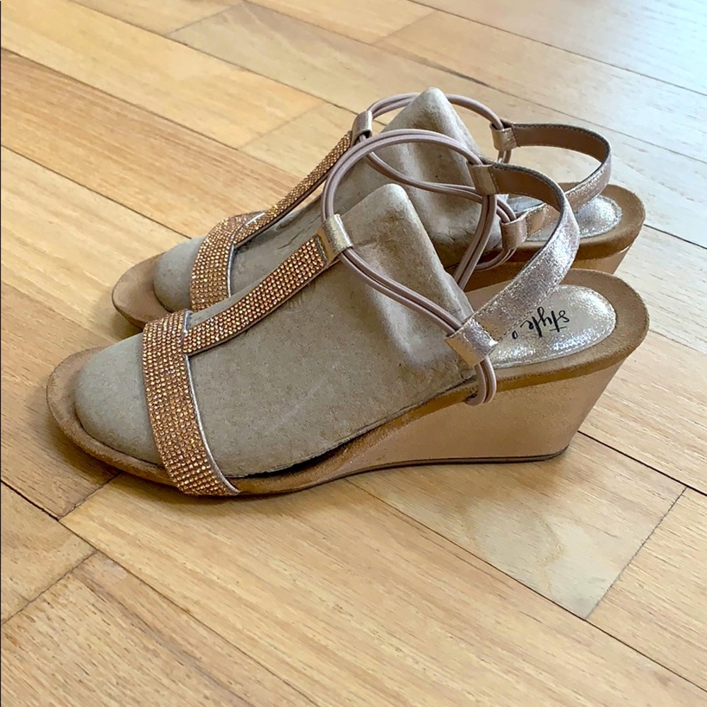 Jeweled and tan sandal
